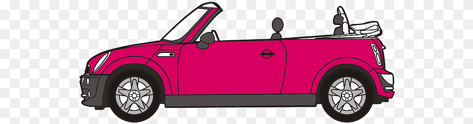 Car Cartoon Free Download Clip Art Mini Cooper Convertible Clipart, Vehicle, Transportation, Wheel, Machine Png Image