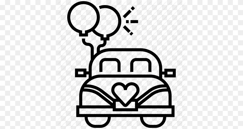 Car Ceremony Honeymoon Just Married Marriage Wedding Icon, Transportation, Vehicle Free Png