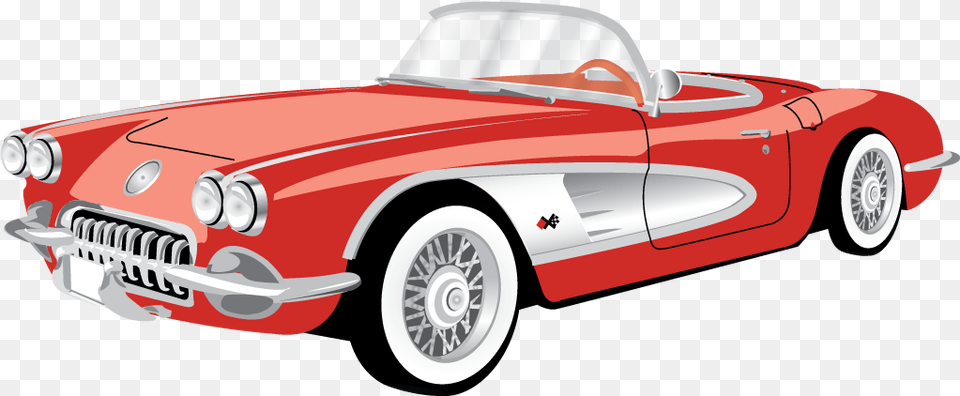 Car Chevrolet Corvette Cabriolet Icon Classic Chevrolet Red Convertible, Transportation, Vehicle, Machine, Wheel Png Image