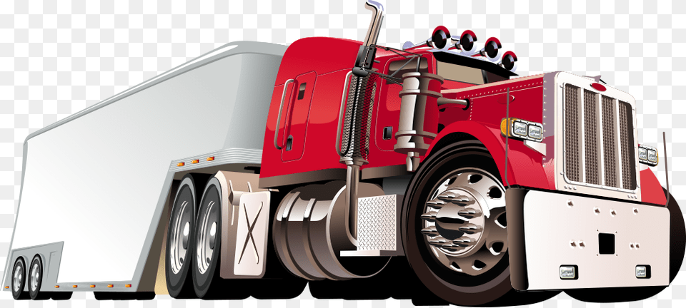 Car Christmas Truck Illustration Cartoon Semi Truck, Trailer Truck, Transportation, Vehicle, Machine Free Png