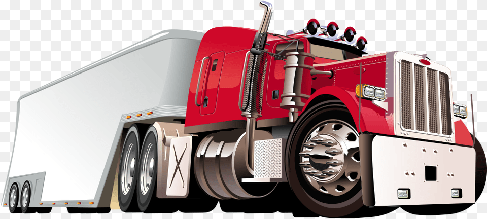 Car Christmas Truck Illustration Cartoon Semi Truck, Trailer Truck, Transportation, Vehicle, Machine Png Image