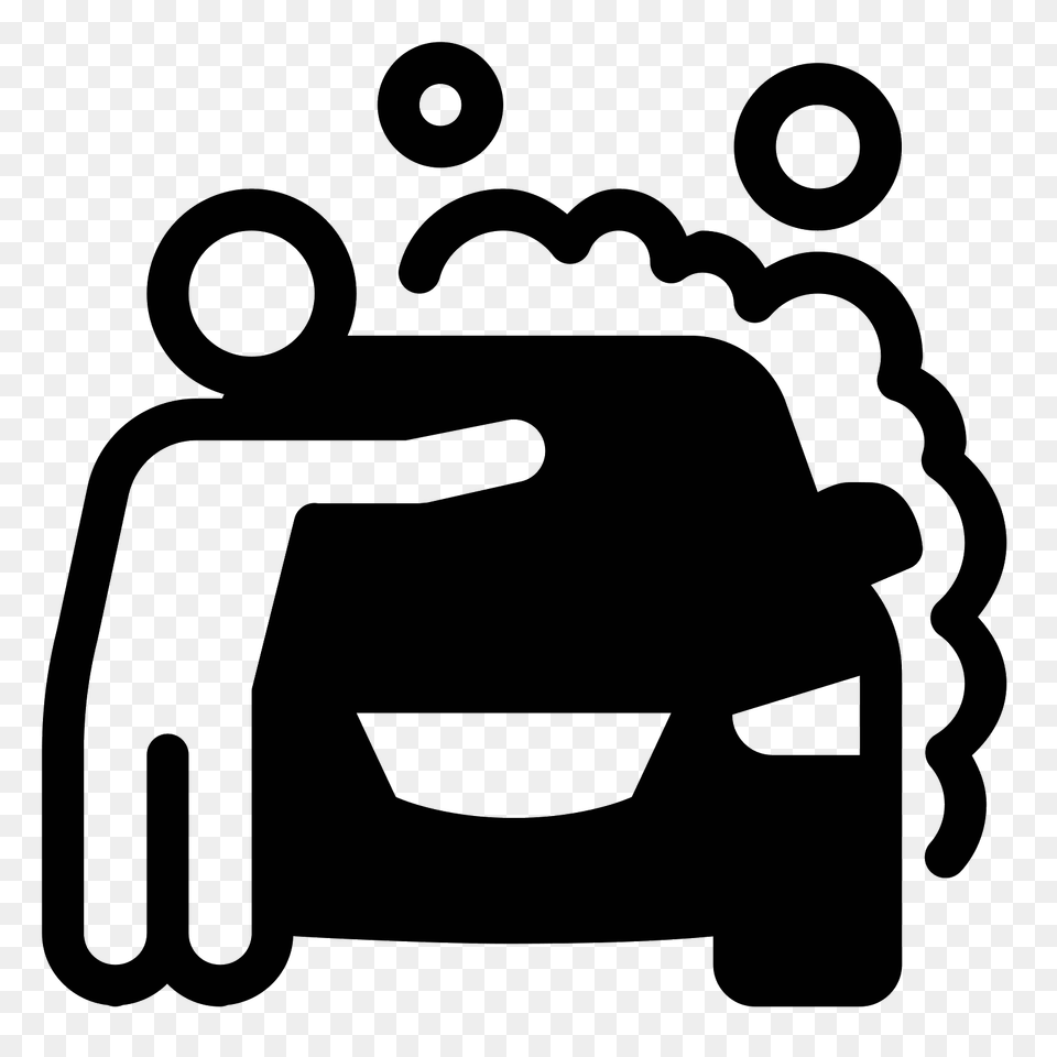 Car Cleaning Filled Icon, Gray Png Image