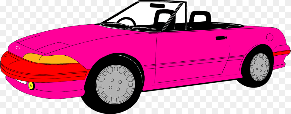 Car Clipart Clear Background Car Pink Clip Art, Vehicle, Convertible, Transportation, Wheel Free Png Download