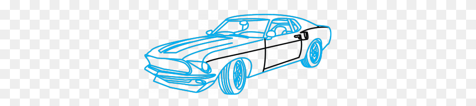 Car Clipart Clipart Blue Mustang, Machine, Spoke, Tool, Plant Png Image
