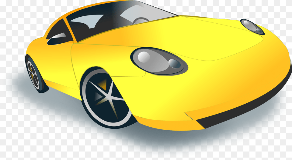 Car Clipart Clipart Yellow Car Sports Car Clipart, Vehicle, Coupe, Transportation, Sports Car Png Image