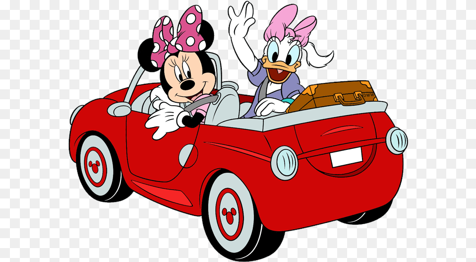 Car Clipart Gif Clip Art Library Minnie Mouse Minnie Mouse In Car, Transportation, Vehicle, Cartoon, Baby Png Image