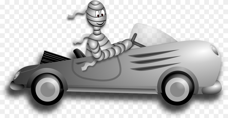 Car Clipart Halloween Mummy Driving, Plant, Device, Grass, Lawn Free Transparent Png