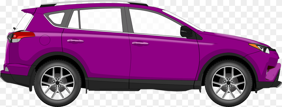Car Clipart Purple Toyota Rav4 Clipart, Suv, Vehicle, Transportation, Wheel Png Image
