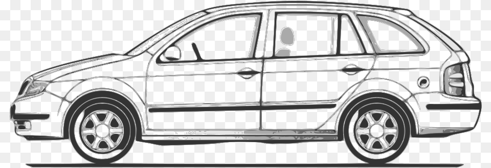 Car Compact Fabia Side View Svg Clip Art For Web Skoda Fabia Combi Dimensions, Spoke, Machine, Vehicle, Transportation Free Png Download