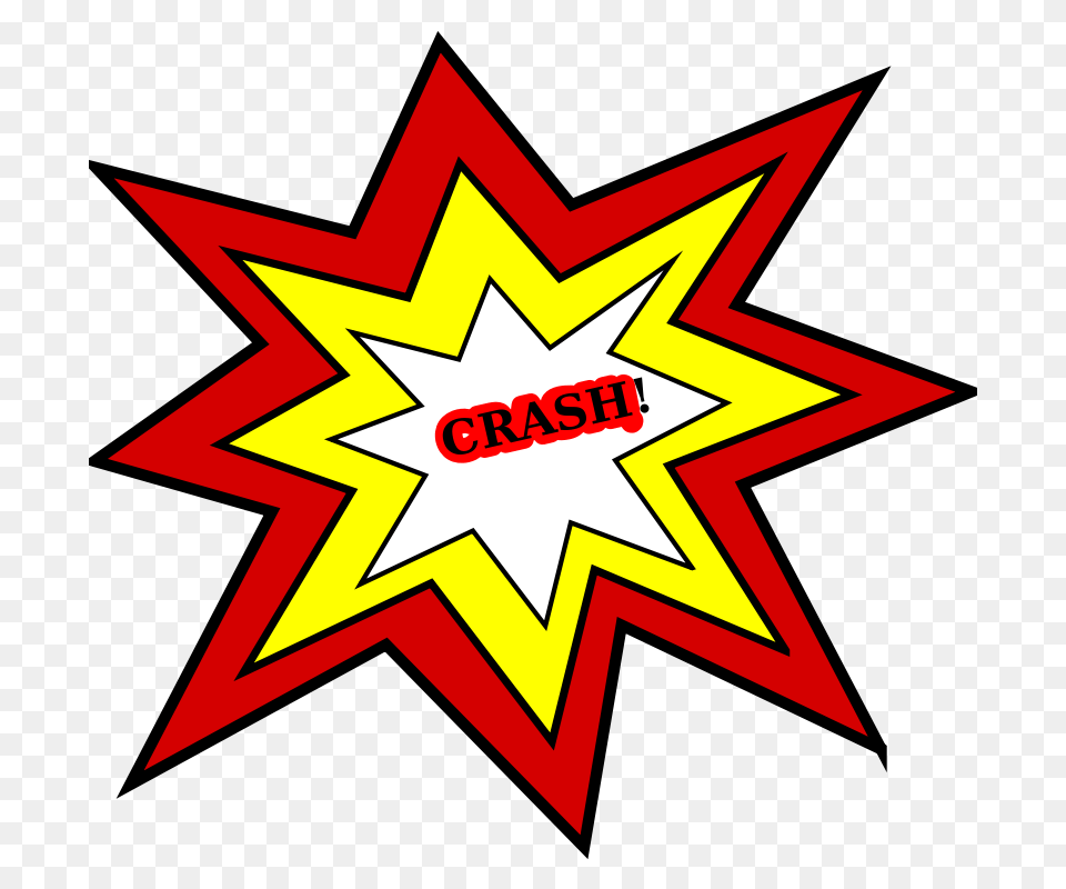 Car Crash Clipart, Star Symbol, Symbol, Sticker Free Png