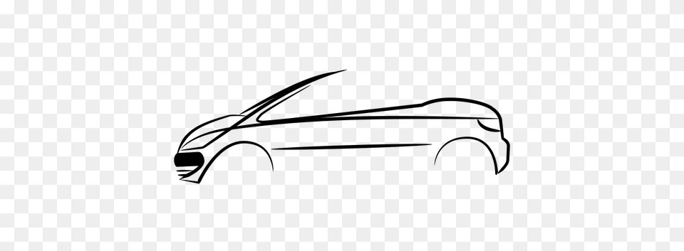 Car Design Outline Vector Gray Png Image