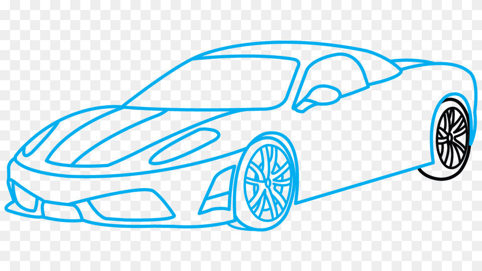 Car Drawing Transparent Draw Sports Car Easy, Wheel, Spoke, Machine, Car Wheel Png Image