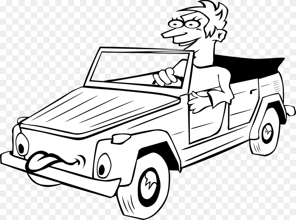 Car Drawing Vector Inside The Car Clipart Black And White, Vehicle, Truck, Transportation, Pickup Truck Png Image