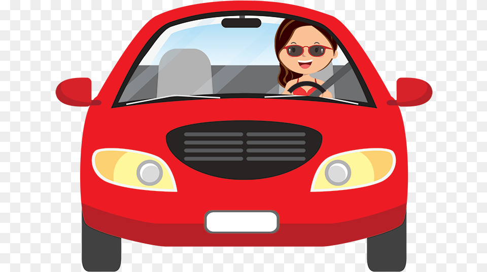 Car Driving Away Woman Driving Clipart, Baby, Person, Face, Head Free Png