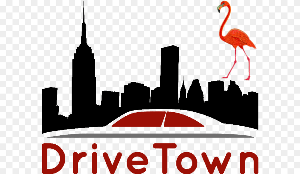 Car Driving Fast Clipart City Silhouette, Animal, Beak, Bird, Flamingo Free Png