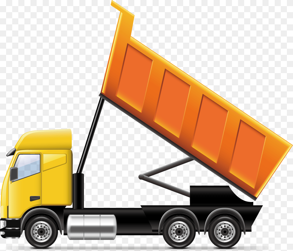 Car Dump Truck Illustration Dump Truck Vector, Trailer Truck, Transportation, Vehicle, Bulldozer Free Png