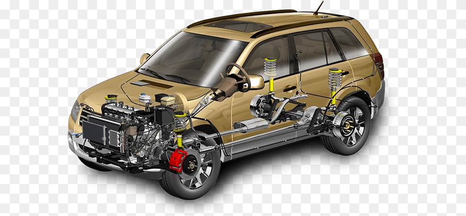 Car Engine Car, Spoke, Machine, Vehicle, Transportation Png Image