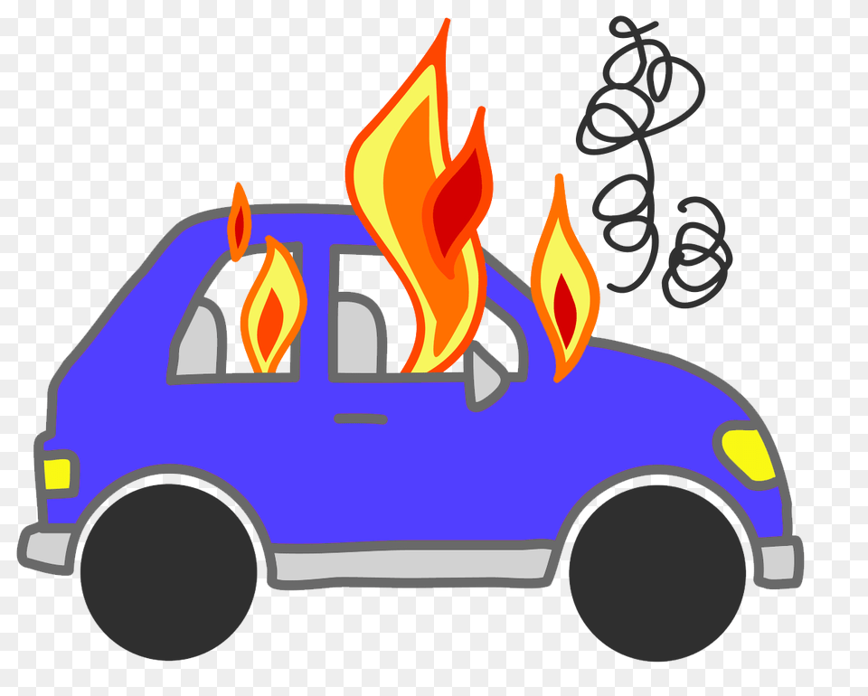 Car Fire Clipart, Bulldozer, Flame, Machine, Transportation Png