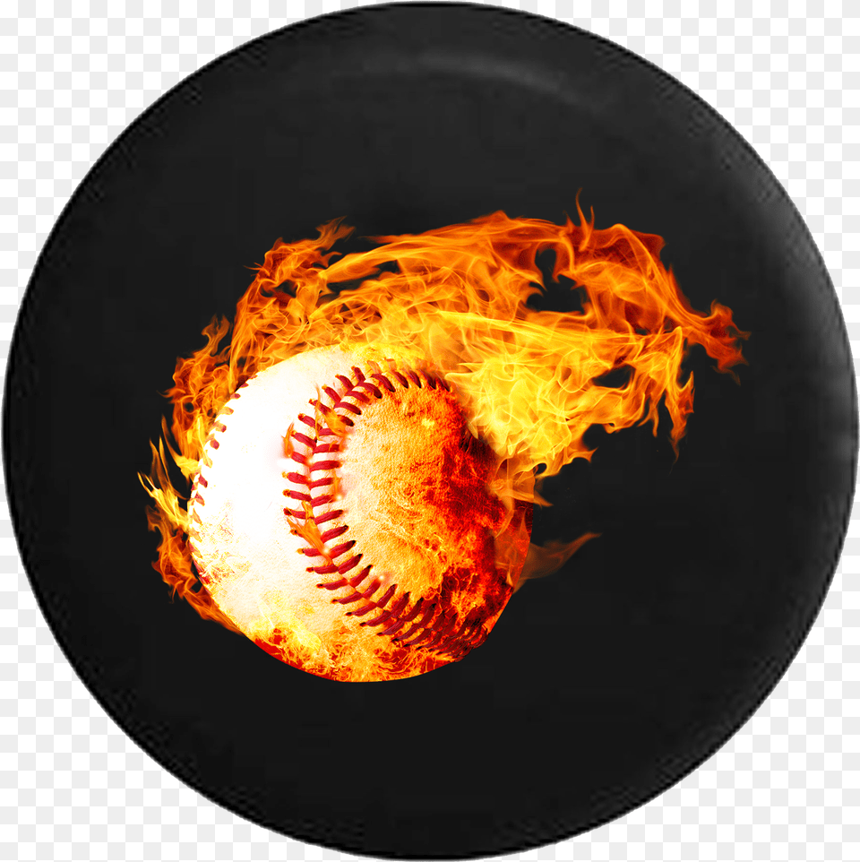 Car Flames Circle Transparent Original Size Fire Ball Baseball, Sphere, Sport, Baseball (ball), People Free Png Download