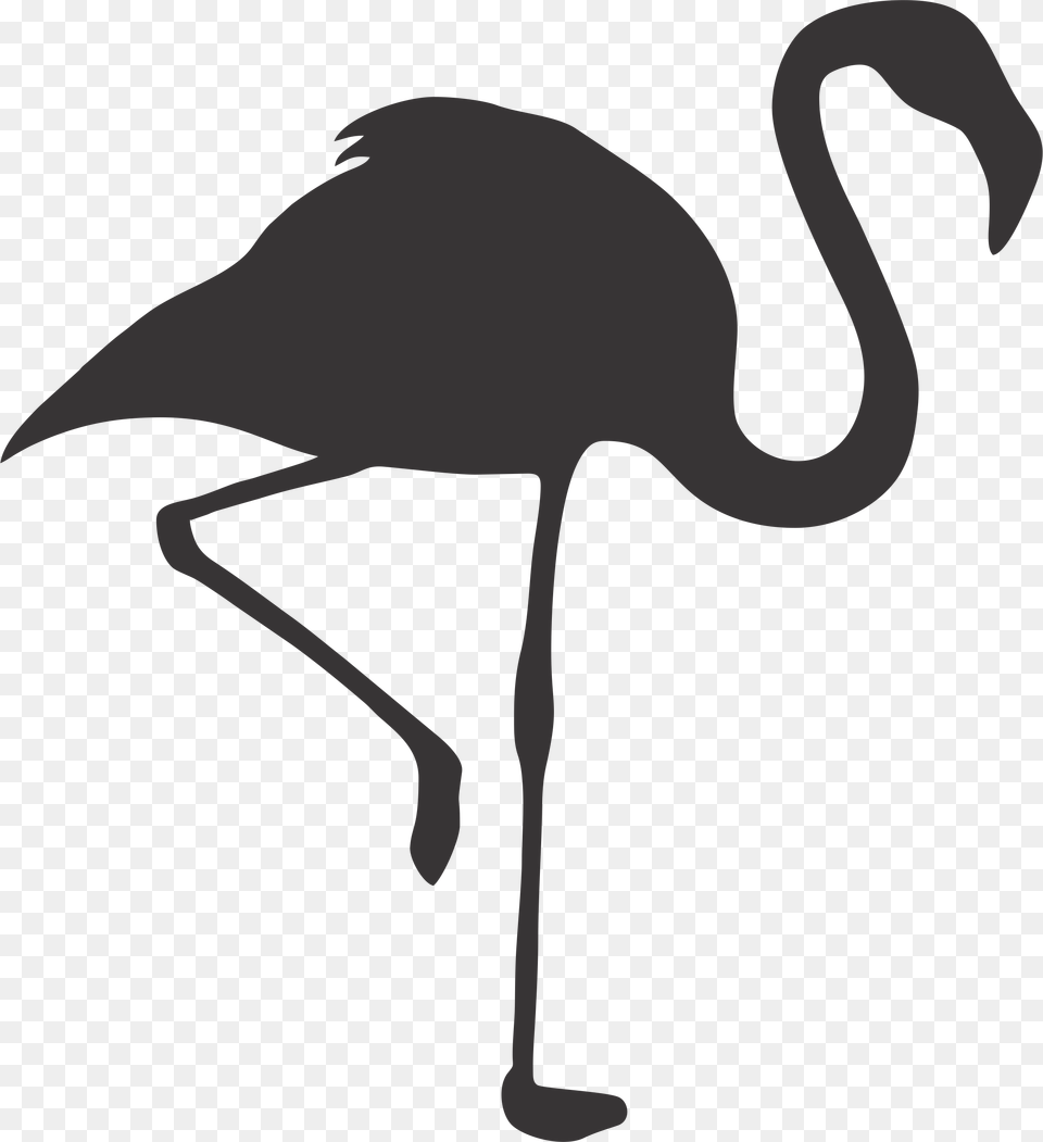 Car Flamingo Silhouette Symbol Decal Funny Truck Sticker Flamingo Preto E Branco, Animal, Bird, Kangaroo, Mammal Free Png Download
