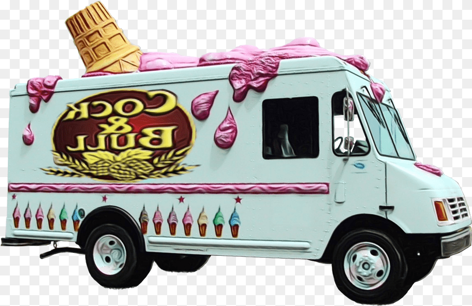 Car Food Truck Motor Vehicle Download Ice Cream Car, Machine, Wheel, Transportation, Food Truck Free Png