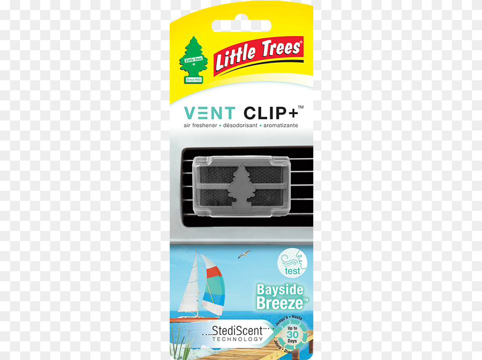 Car Freshner Vent Clip Bayside Breeze Little Tree Vent Clip Air Freshener, Boat, Transportation, Vehicle, Advertisement Free Png