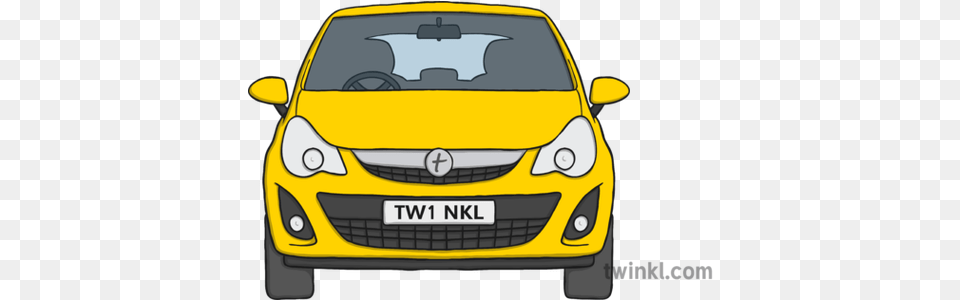 Car Front Illustration Twinkl City Car, Transportation, Vehicle, License Plate Png Image