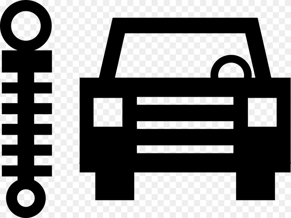Car Front View Beside A Traffic Meter Vehicle, Stencil Png Image