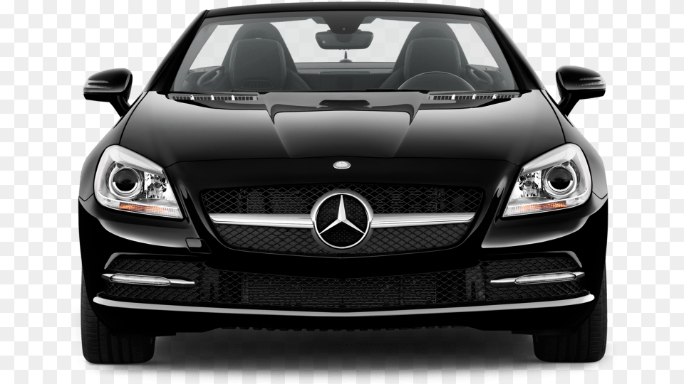 Car Front View Picture Black Mercedes Car, Vehicle, Coupe, Transportation, Sports Car Png