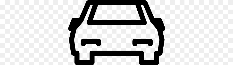 Car Front View Vector Icon, Gray Free Png