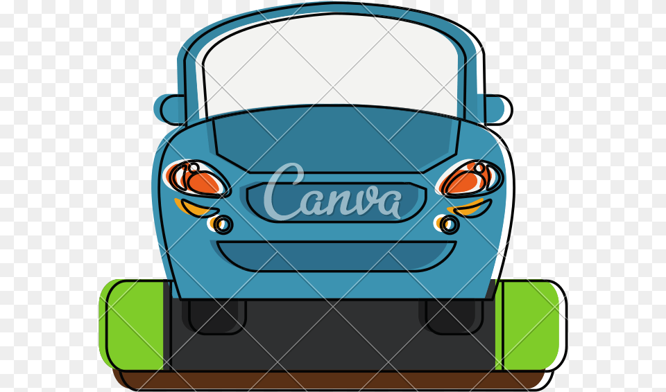 Car Front View Vector Icon Illustration Icons By Canva Illustration, License Plate, Transportation, Vehicle Png Image