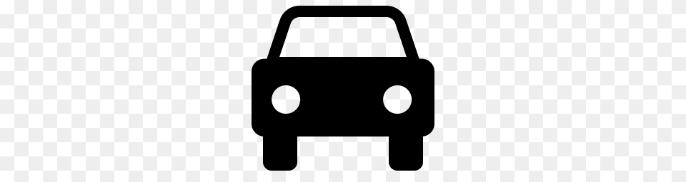Car Icon Glyph Front View, Gray Png Image