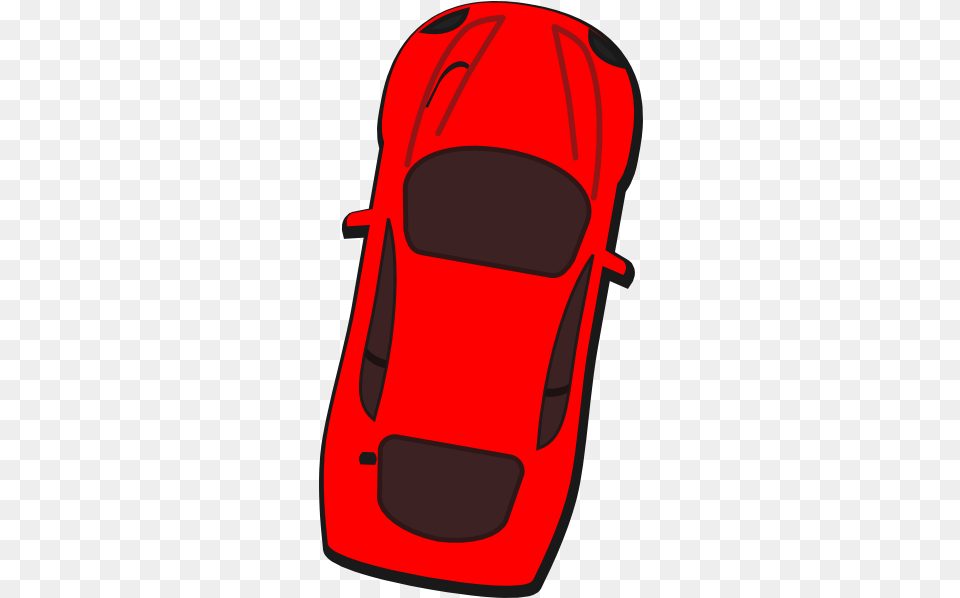 Car Icon Top View 324x597 Clipart Download Red Car Icon Top, Bag, Sports Car, Transportation, Vehicle Png Image