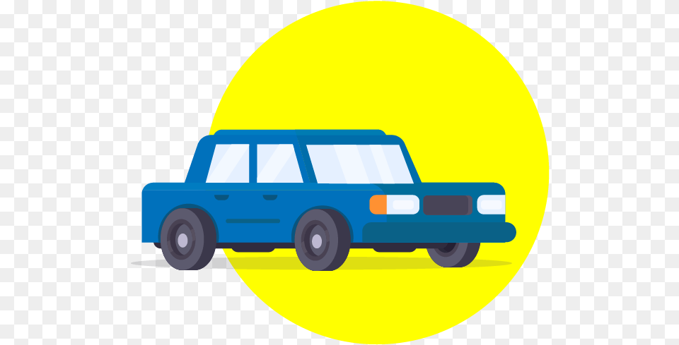 Car Illustration Ux Icon Ui Design Car Icon Yellow Blue, Pickup Truck, Transportation, Truck, Vehicle Png Image