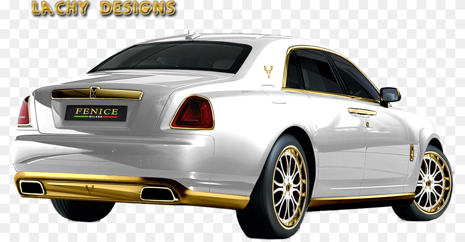 Car In Gold And White Colour, Wheel, Vehicle, Transportation, Sports Car Png Image