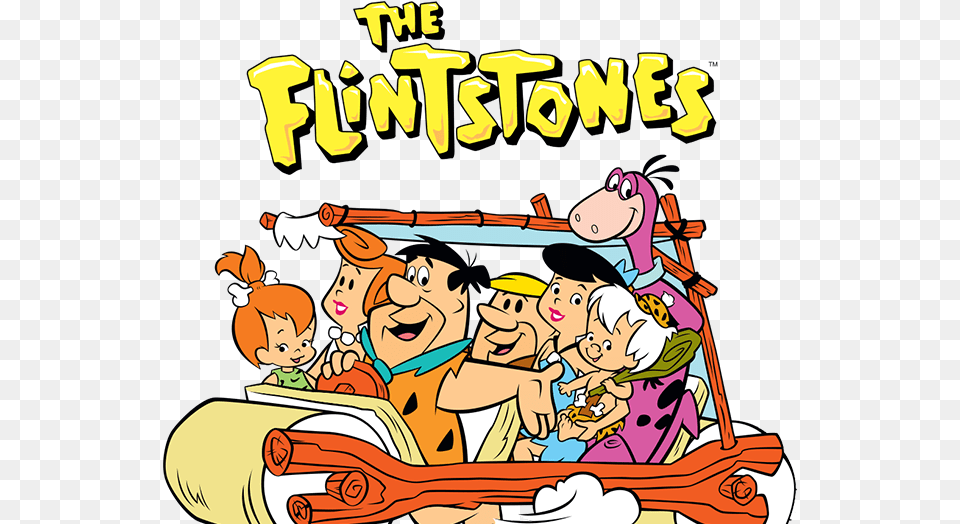 Car In The Flintstones, Book, Comics, Publication, Face Png Image