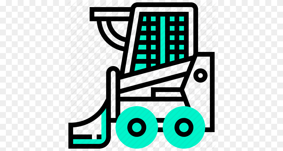 Car Loader Skid Steer Transport Transportation Vehicle Icon, Machine Png