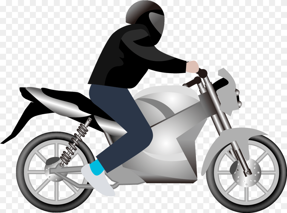 Car Motorcycle Clip Art Vector Man On A Motorbike Bike Rider Vector, Machine, Spoke, Wheel, Vehicle Free Transparent Png