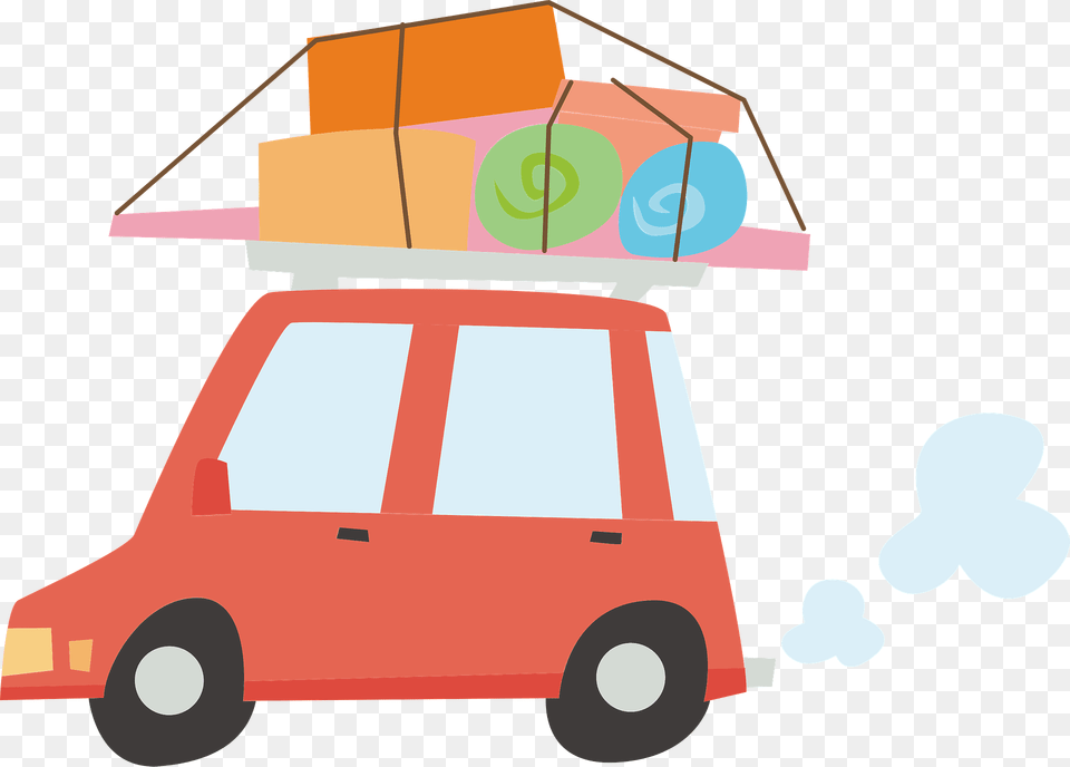 Car Moving Clipart, Caravan, Van, Transportation, Vehicle Free Png