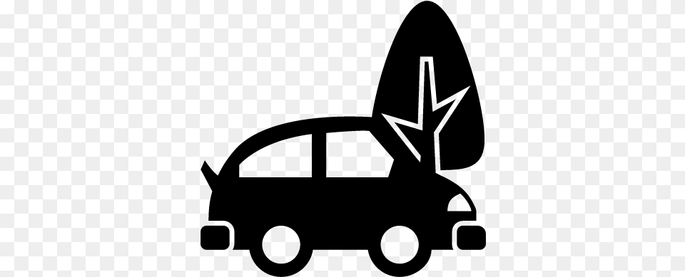 Car On City Street With A Tree Vector Coche Electrico Dibujo, Gray Png Image