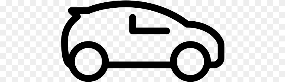 Car Outline Transit Icon, Gray Free Png Download