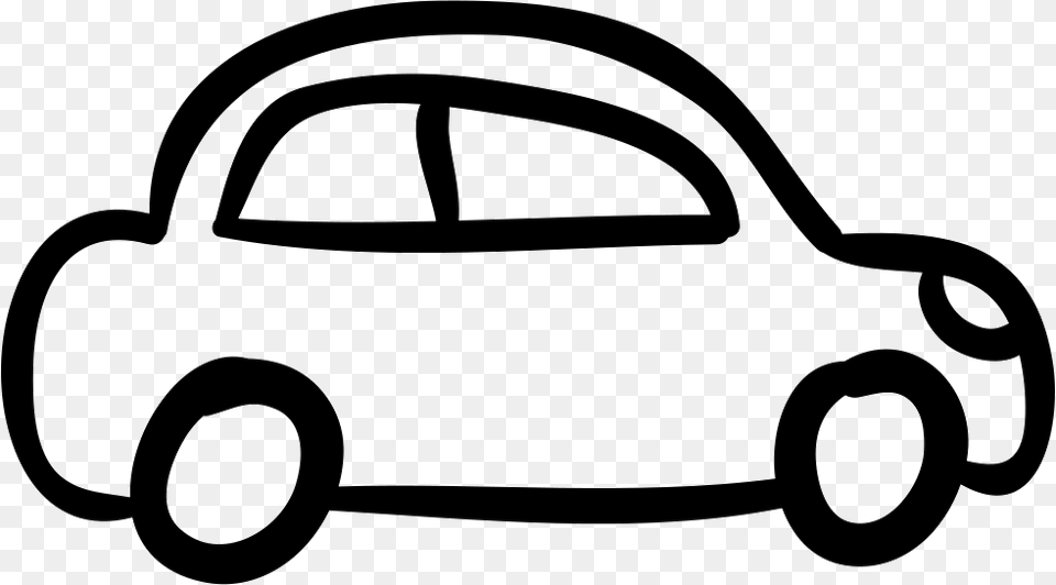 Car Outlined Vehicle Side View Car Side View Clipart, Stencil, Plant, Device, Grass Free Transparent Png