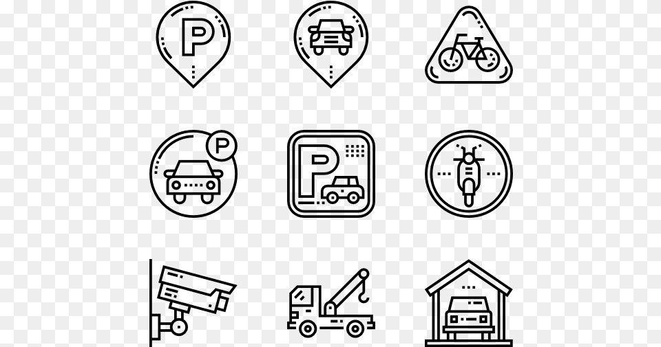 Car Parking Garage Icons Food Menu Icon Vector, Gray Free Transparent Png