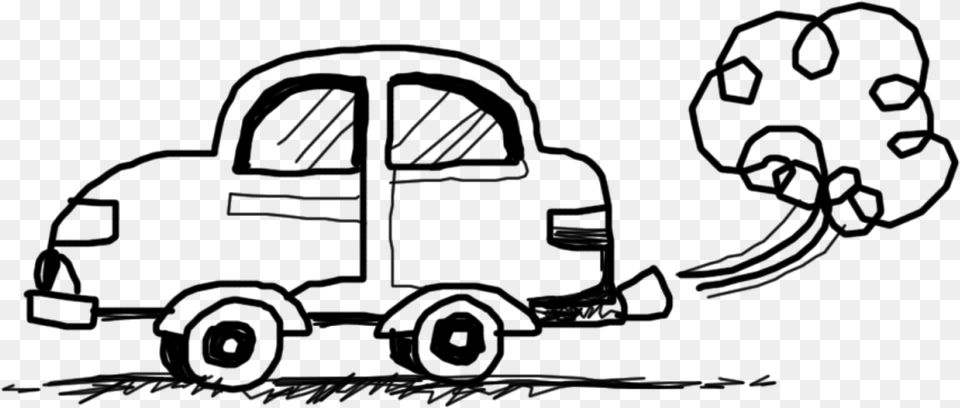 Car Pollution Clipart Black And White, Gray Free Png