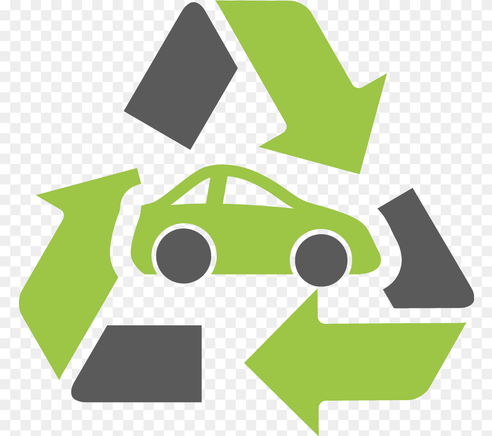 Car Recycling Services Recycle Car Cartoon Car Recycling, Recycling Symbol, Symbol, Transportation, Vehicle Free Png Download
