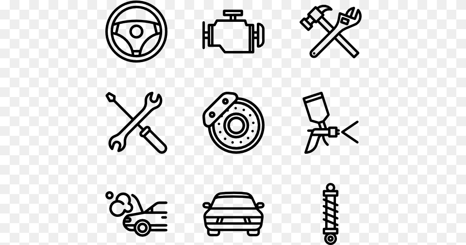 Car Repair 50 Icons Lab Icons, Gray Png Image