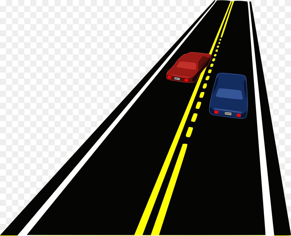 Car Road Overtaking Clip Art, Freeway, Highway, Transportation, Vehicle Free Png Download