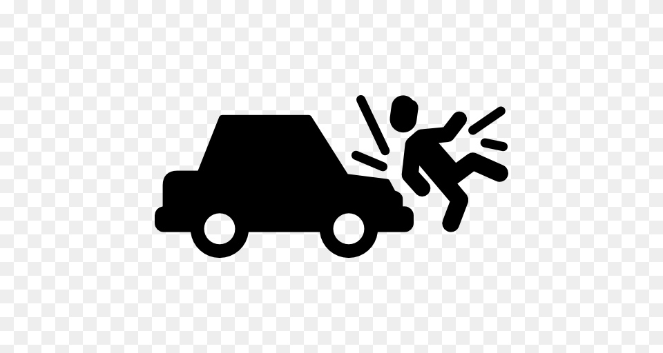 Car Run Over Man, Silhouette, Stencil, Machine, Wheel Free Png Download