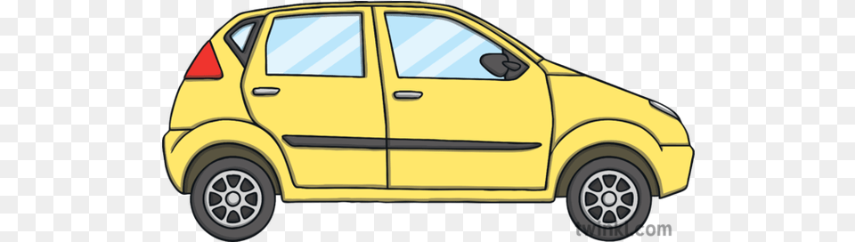 Car Side View Illustration Hatchback, Alloy Wheel, Car Wheel, Machine, Spoke Free Png Download