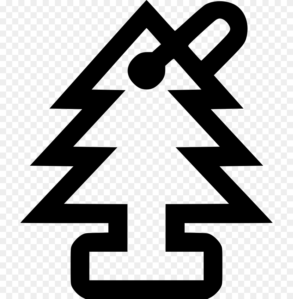 Car Smell Comments Pine Tree Icon, Symbol, Triangle, Stencil, Cross Free Png